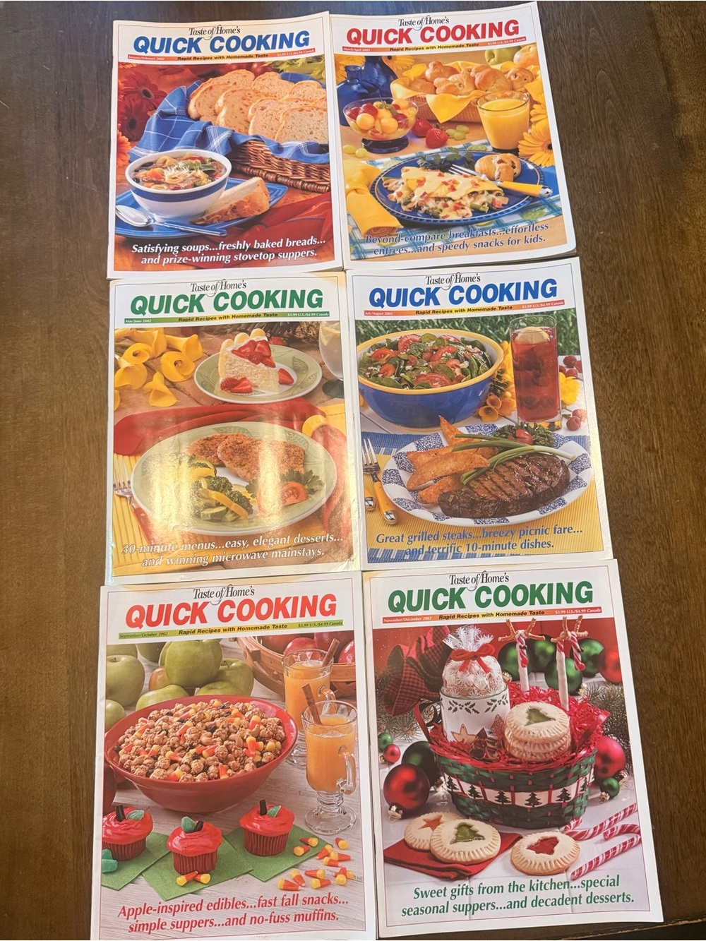 Taste of Home Quick Cooking 2002 Magazine Lot 🍎